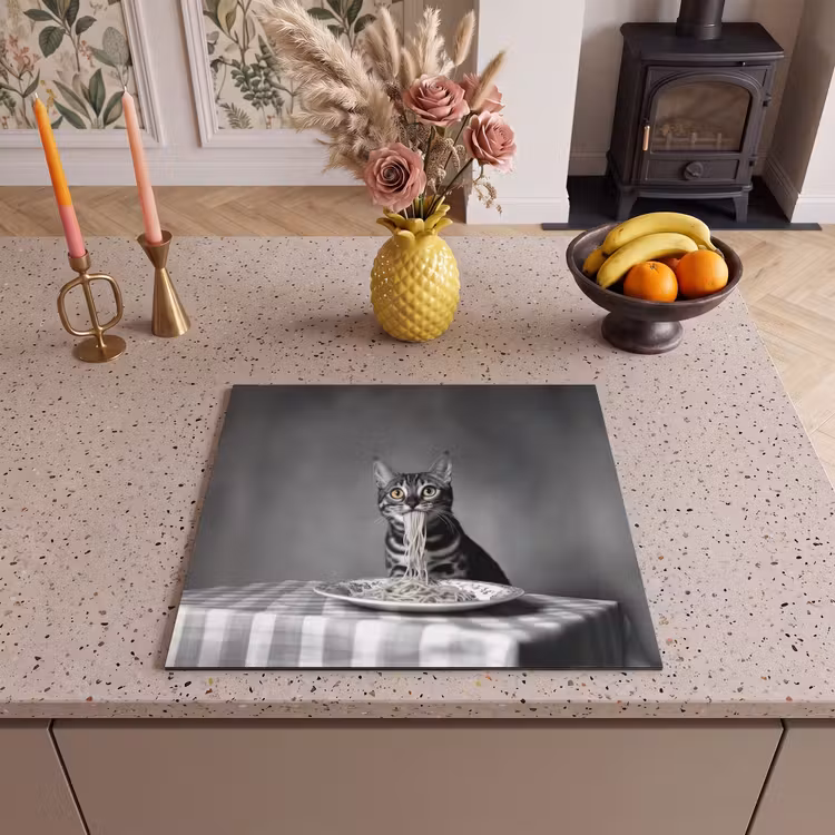 Protector de inducción - Bengala - Gatto - Tovaglia - Nero - Bianco - Animale — 3