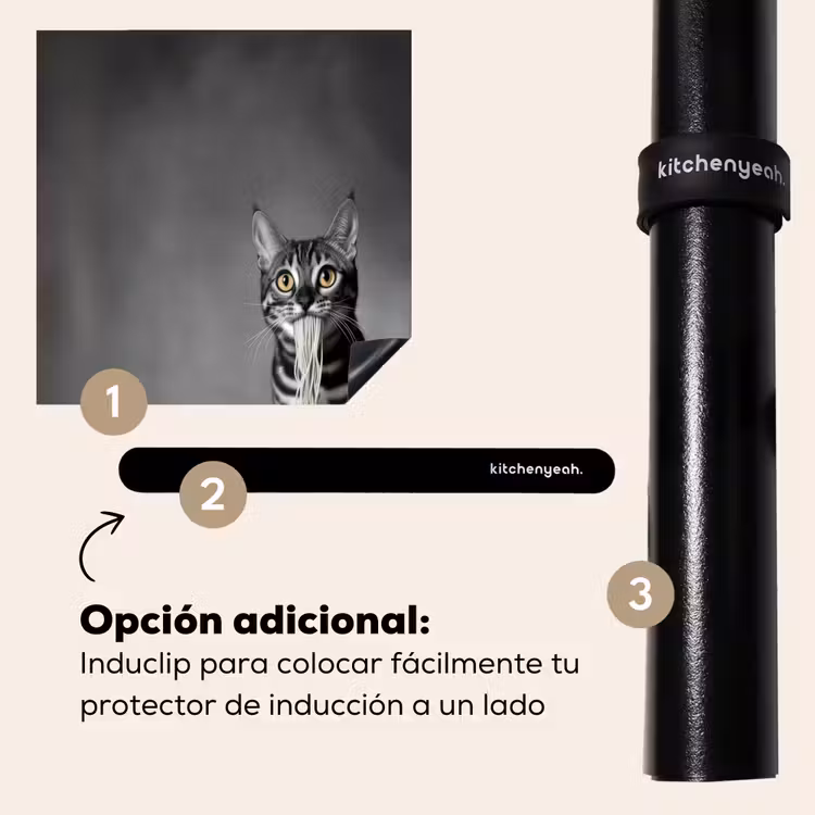 Protector de inducción - Bengala - Gatto - Tovaglia - Nero - Bianco - Animale — 8