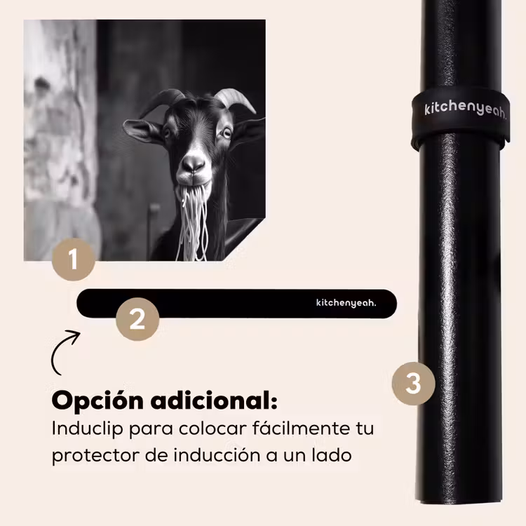Protector de inducción - Capra - Piatto - Spaghetti - Bianco e nero — 8