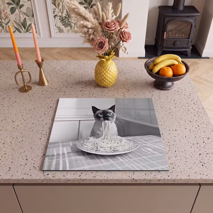 Protector de inducción - Gatto - Siamese - Bianco e nero - Carino - Animali — 3