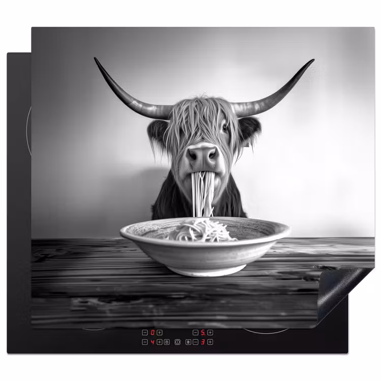 Protector de inducción - Highlander scozzese - Spaghetti - Animali - Bianco e nero — 1