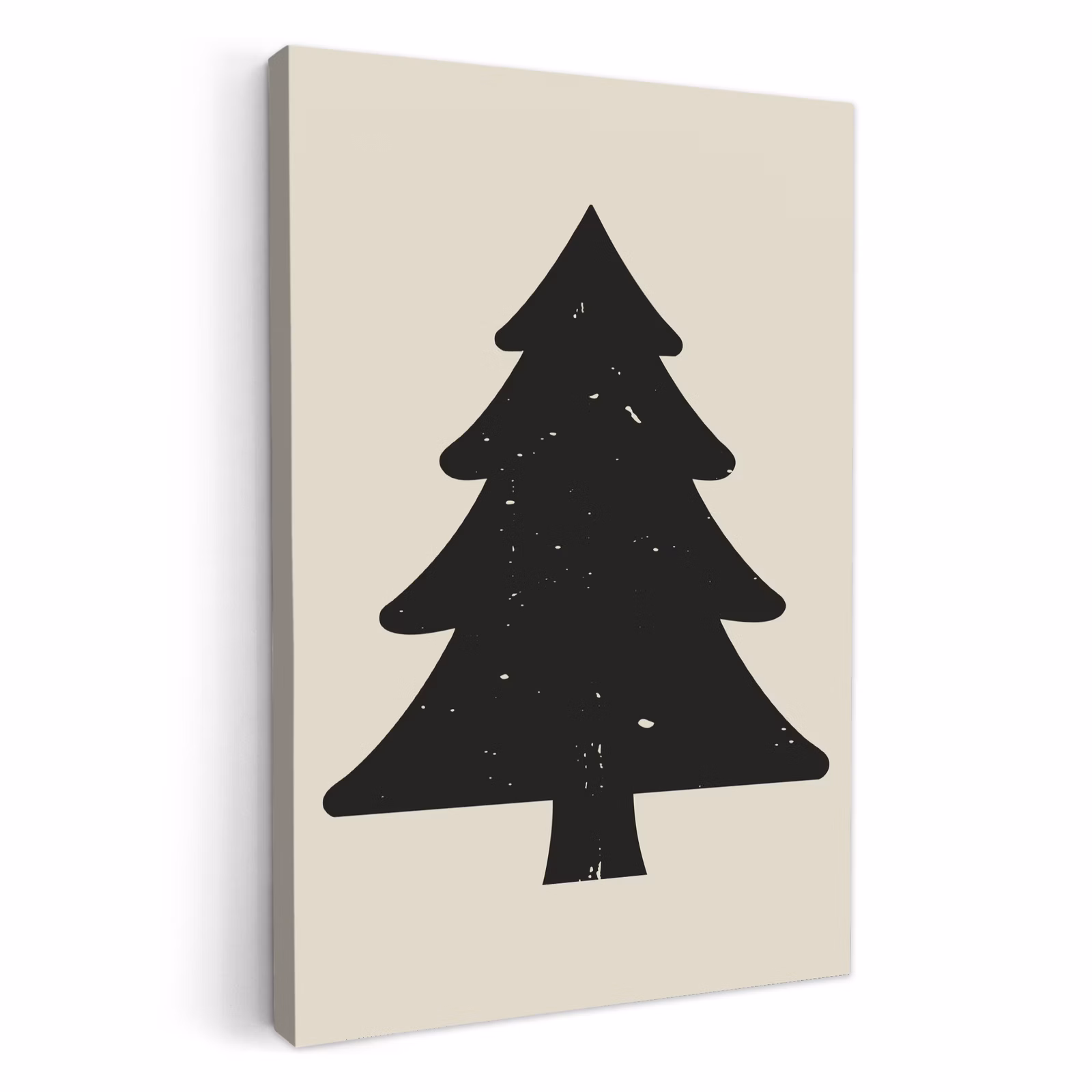 Lienzos decorativos - Árbol de Navidad - Árbol de Navidad negro - Árbol - Japandi — 1