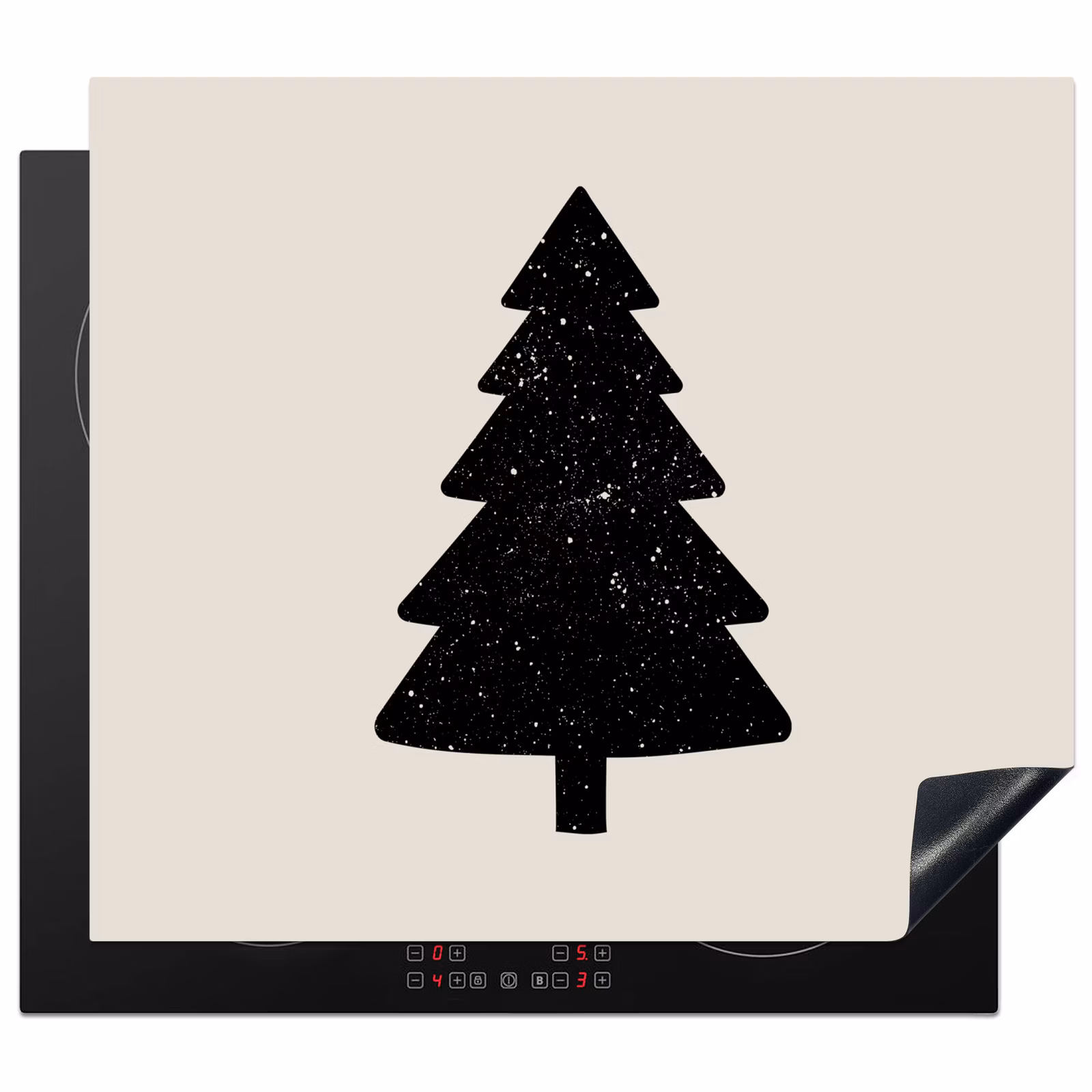 Protector de inducción - Albero di Natale - Nero - Vacanze - Beige — 1
