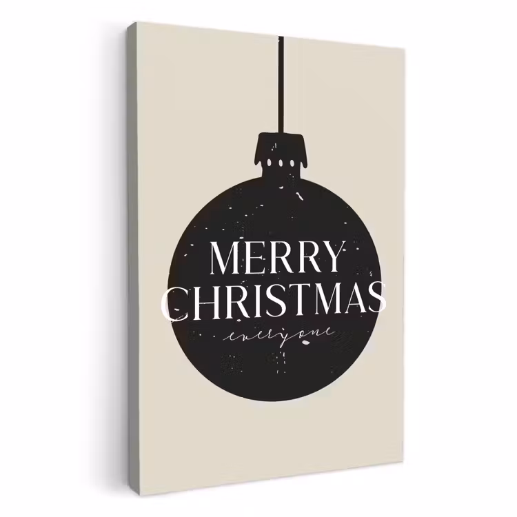 Lienzos decorativos - Adornos de Navidad - Japandi - Navidad - Adornos negros — 1