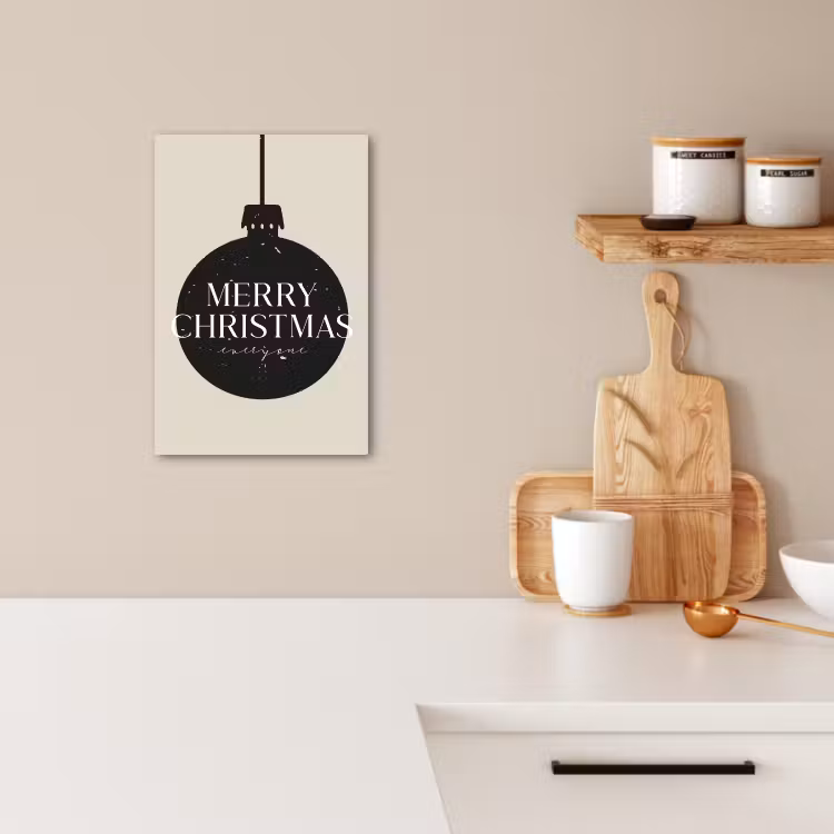 Lienzos decorativos - Adornos de Navidad - Japandi - Navidad - Adornos negros — 2