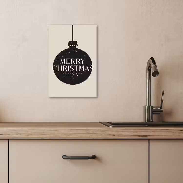 Lienzos decorativos - Adornos de Navidad - Japandi - Navidad - Adornos negros — 3