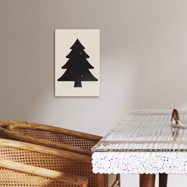 Lienzos decorativos - Árbol de Navidad - Árbol de Navidad negro - Árbol - Japandi — 4