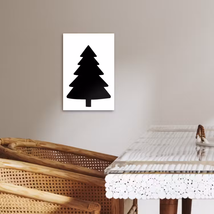 Lienzos decorativos - Árbol de Navidad - Negro - Navidad - Fiesta — 2