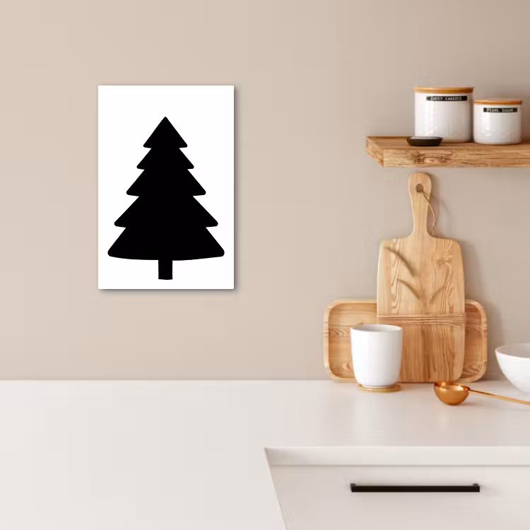 Lienzos decorativos - Árbol de Navidad - Negro - Navidad - Fiesta — 3