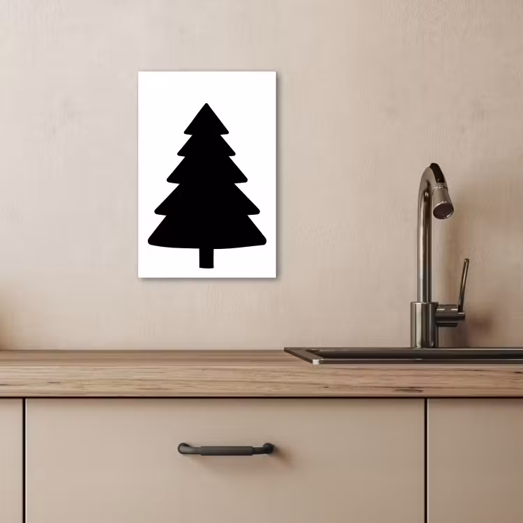 Lienzos decorativos - Árbol de Navidad - Negro - Navidad - Fiesta — 4
