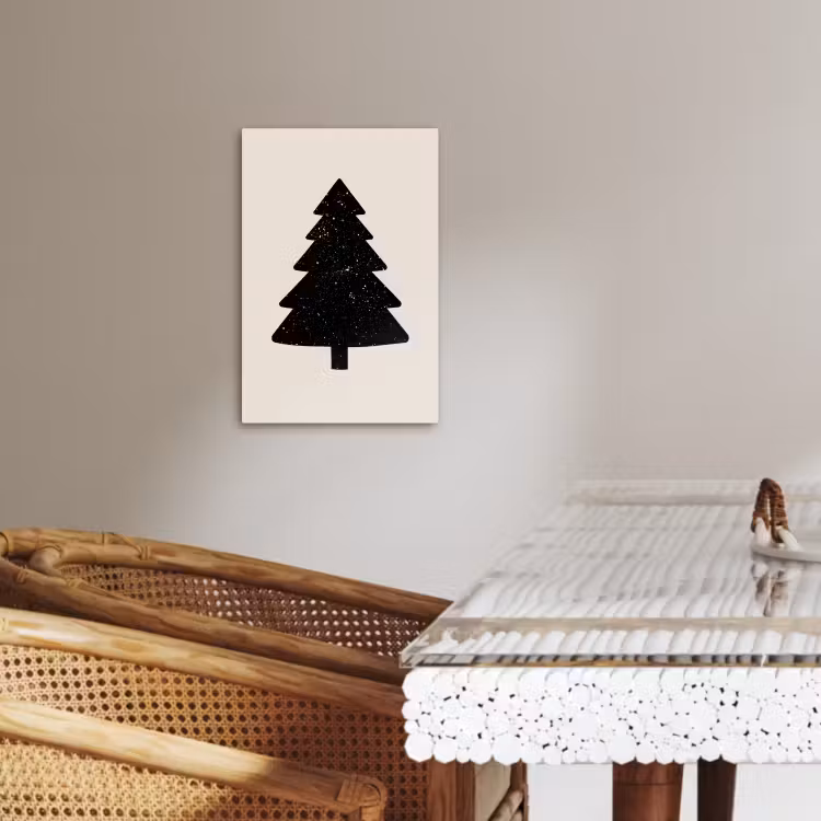 Lienzos decorativos - Árbol de Navidad - Negro - Vacaciones - Beige — 2