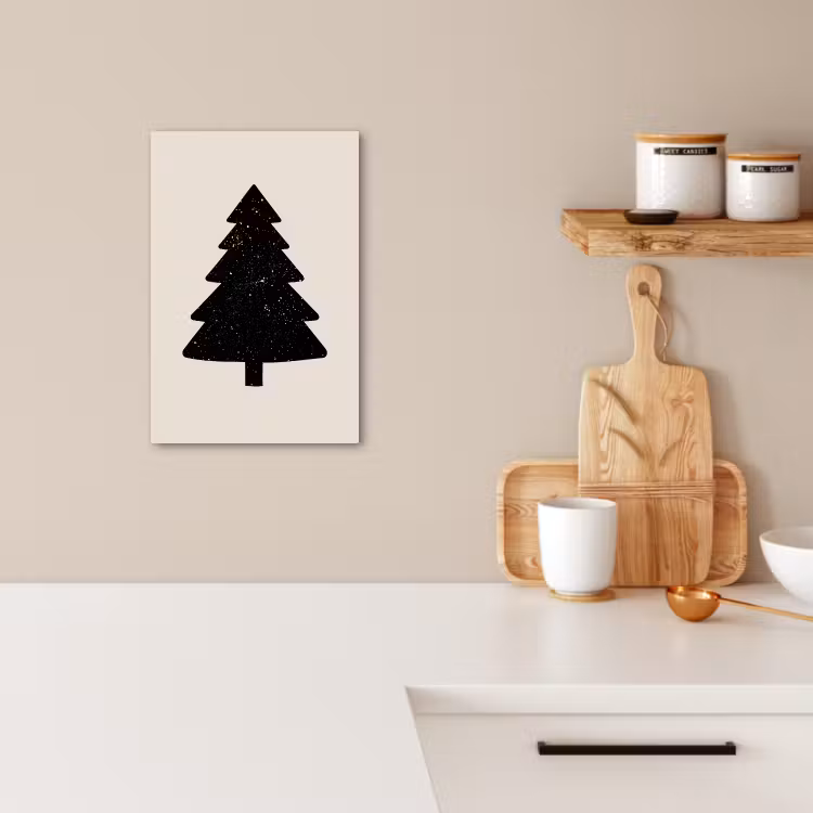 Lienzos decorativos - Árbol de Navidad - Negro - Vacaciones - Beige — 3