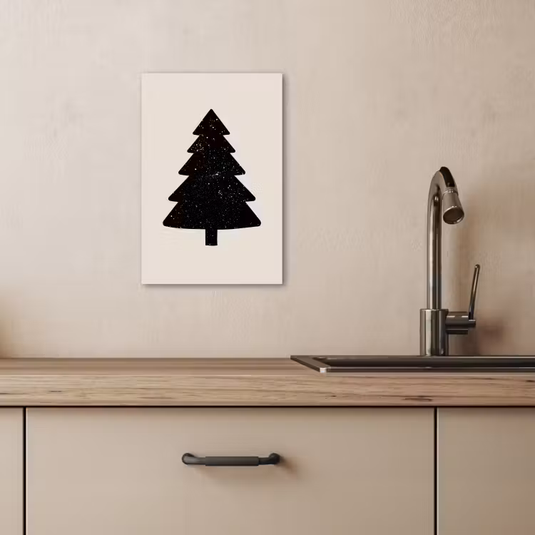 Lienzos decorativos - Árbol de Navidad - Negro - Vacaciones - Beige — 4