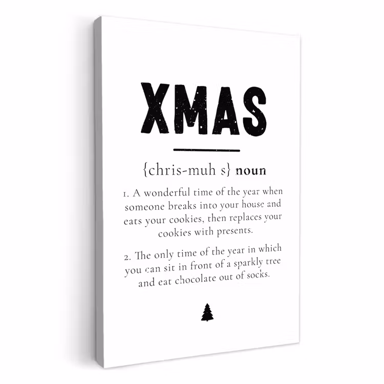 Lienzos decorativos - Navidad - Blanco - Navidad - Citas - Vacaciones — 1