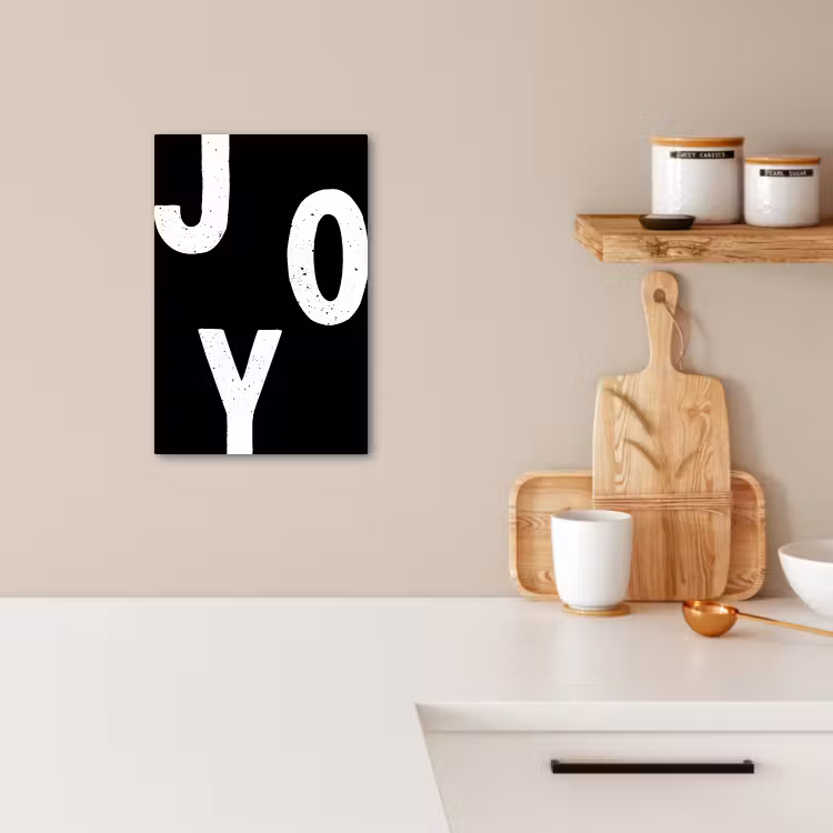 Lienzos decorativos - Navidad - Citas - Alegría - Negro - Fiesta — 3