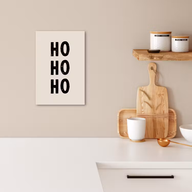 Lienzos decorativos - Navidad - Ho ho ho - Proverbios - Beige - Papá Noel — 2