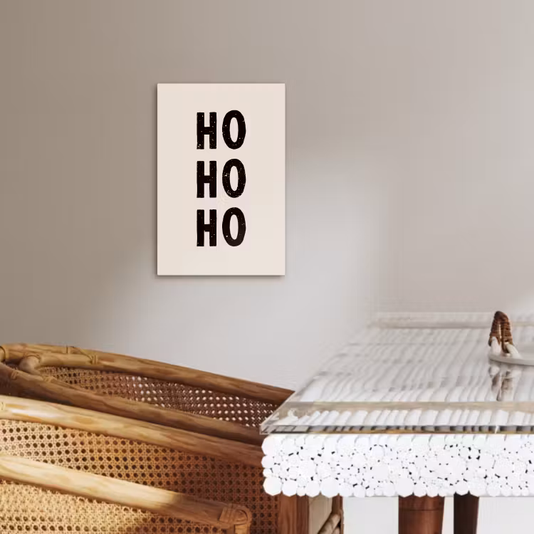 Lienzos decorativos - Navidad - Ho ho ho - Proverbios - Beige - Papá Noel — 3