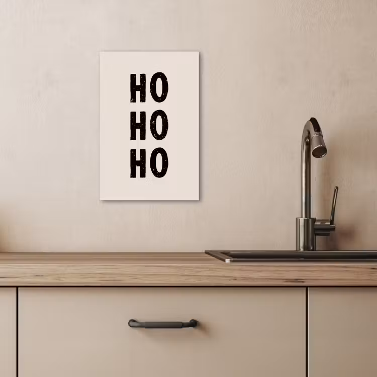 Lienzos decorativos - Navidad - Ho ho ho - Proverbios - Beige - Papá Noel — 4