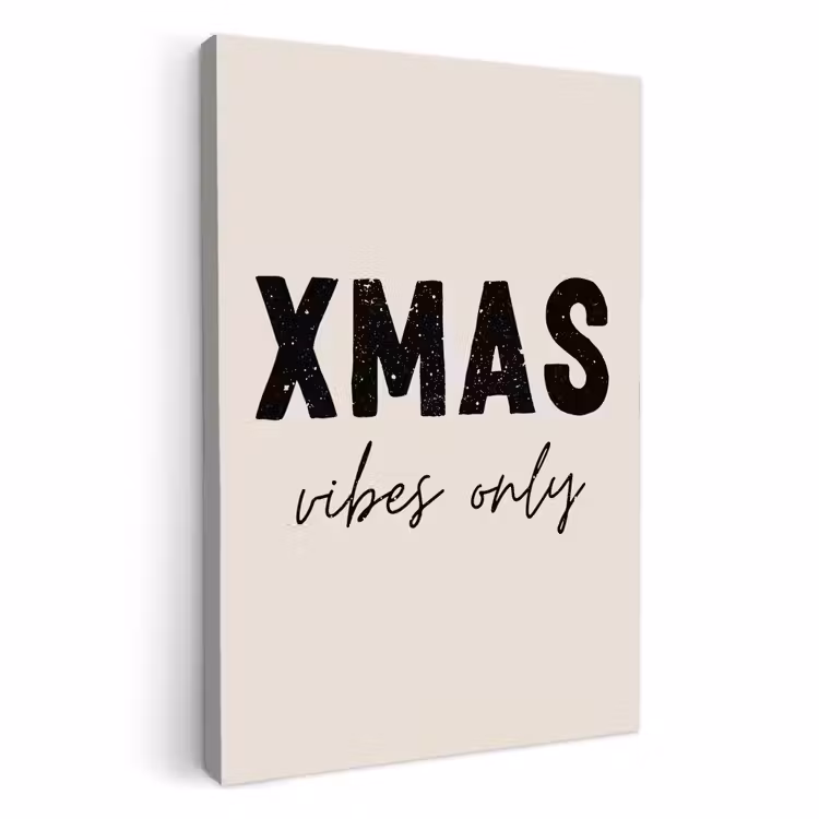 Lienzos decorativos - Navidad - Proverbio - xmas vibes only - Beige — 1