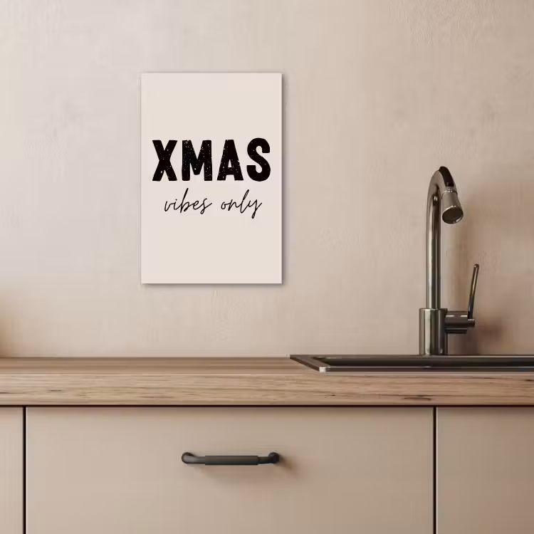 Lienzos decorativos - Navidad - Proverbio - xmas vibes only - Beige — 3