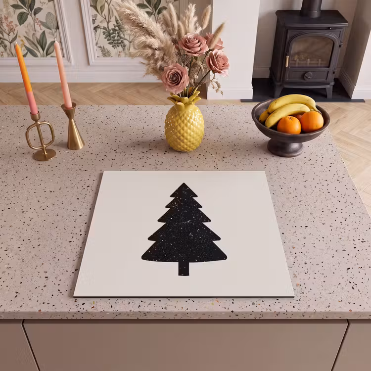 Protector de inducción - Albero di Natale - Nero - Vacanze - Beige — 3