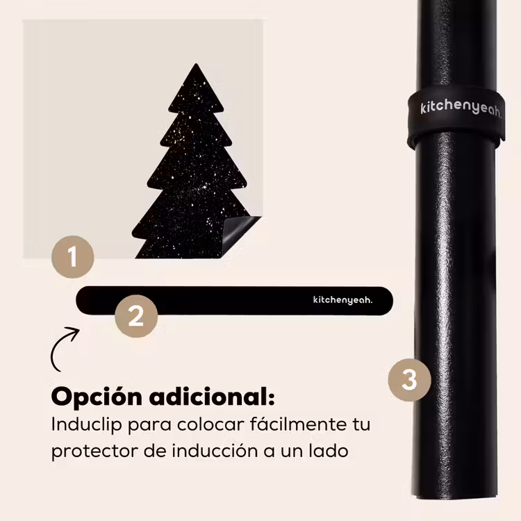 Protector de inducción - Albero di Natale - Nero - Vacanze - Beige — 8