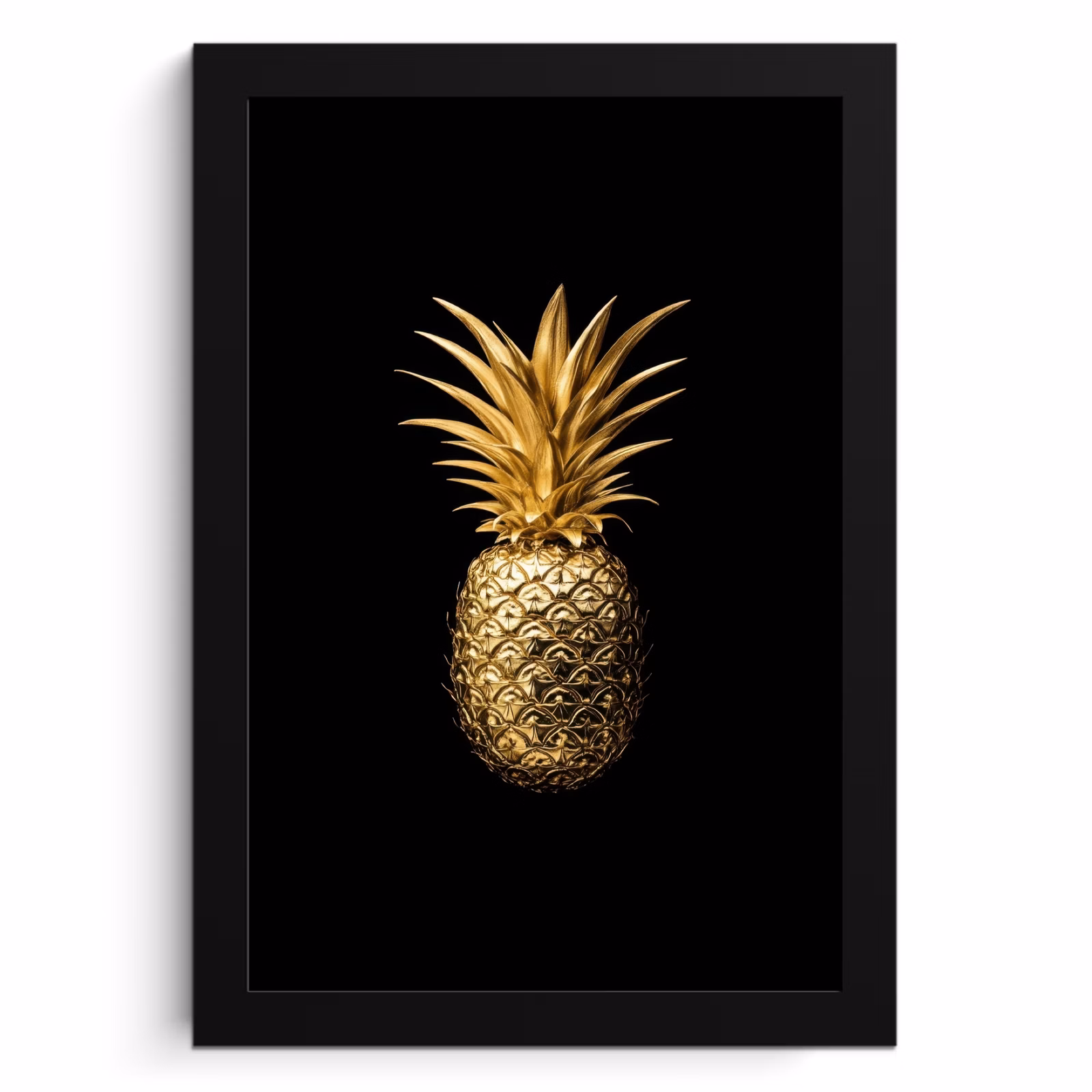 Cuadros enmarcados - Piña - Negro - Oro - Lujo — 1