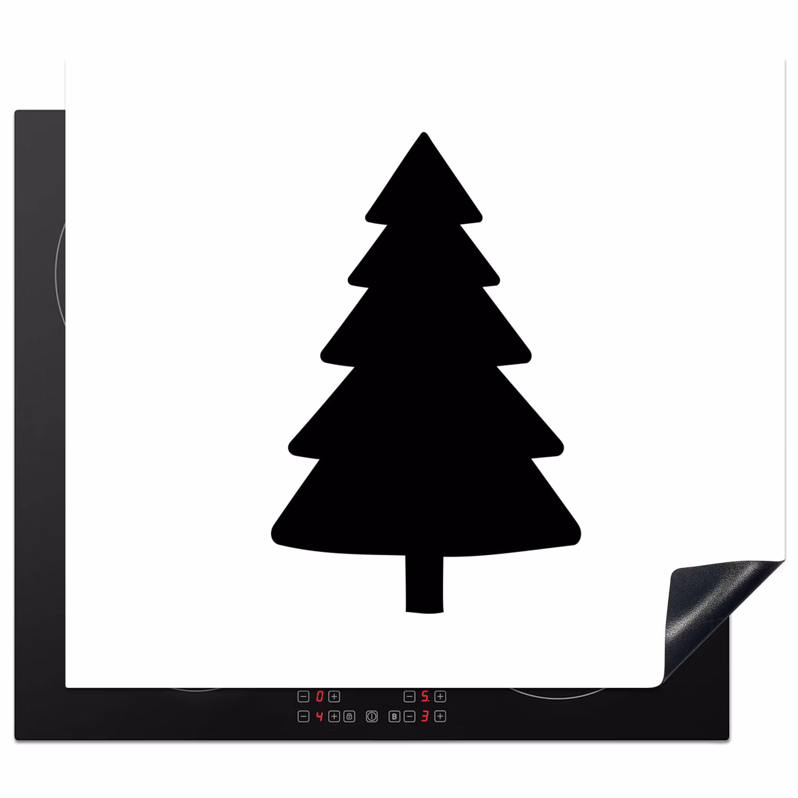 Protector de inducción - Albero di Natale - Nero - Natale - Festa — 1