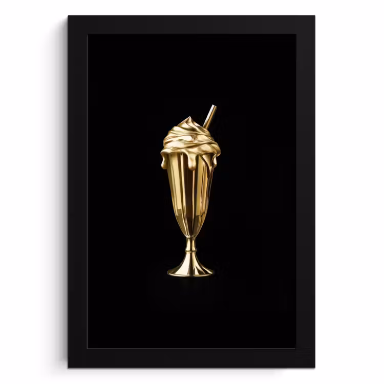 Cuadros enmarcados - Batido - Oro - Beber - Negro — 1