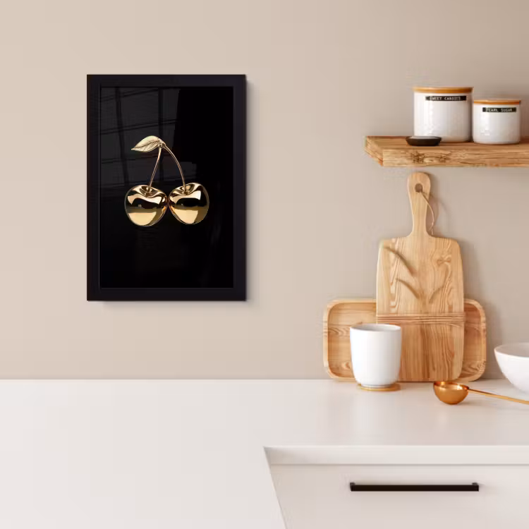 Cuadros enmarcados - Cerezo - Negro - Oro - Cromo — 2
