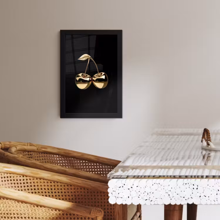 Cuadros enmarcados - Cerezo - Negro - Oro - Cromo — 4