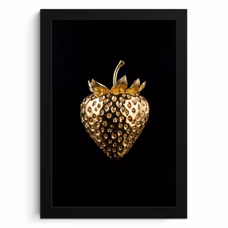 Cuadros enmarcados - Fresa - Oro - Negro - Cromo — 1