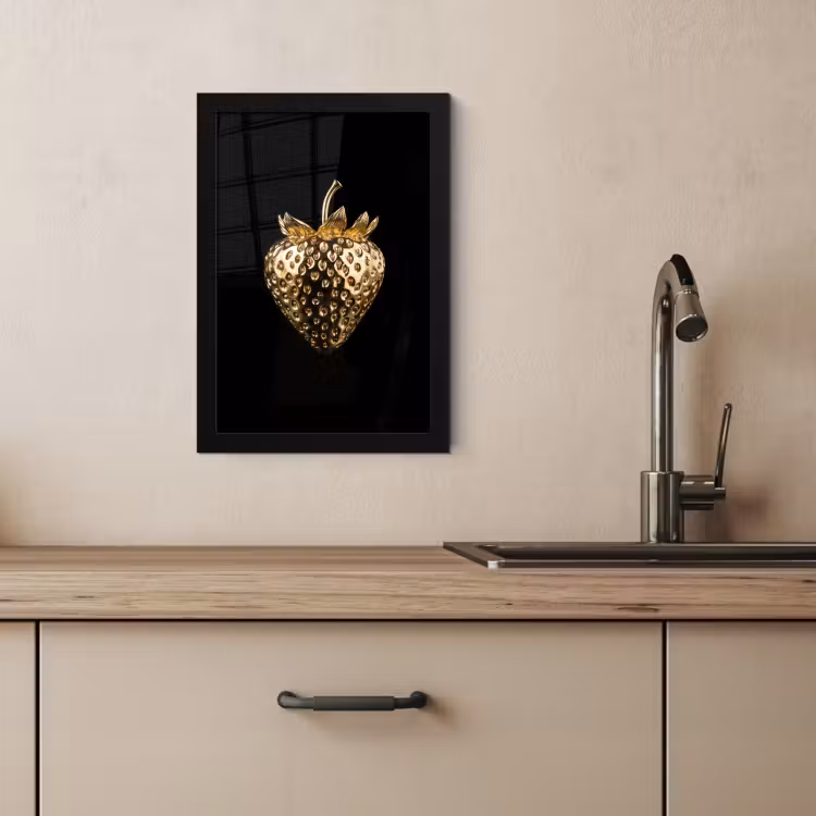 Cuadros enmarcados - Fresa - Oro - Negro - Cromo — 3
