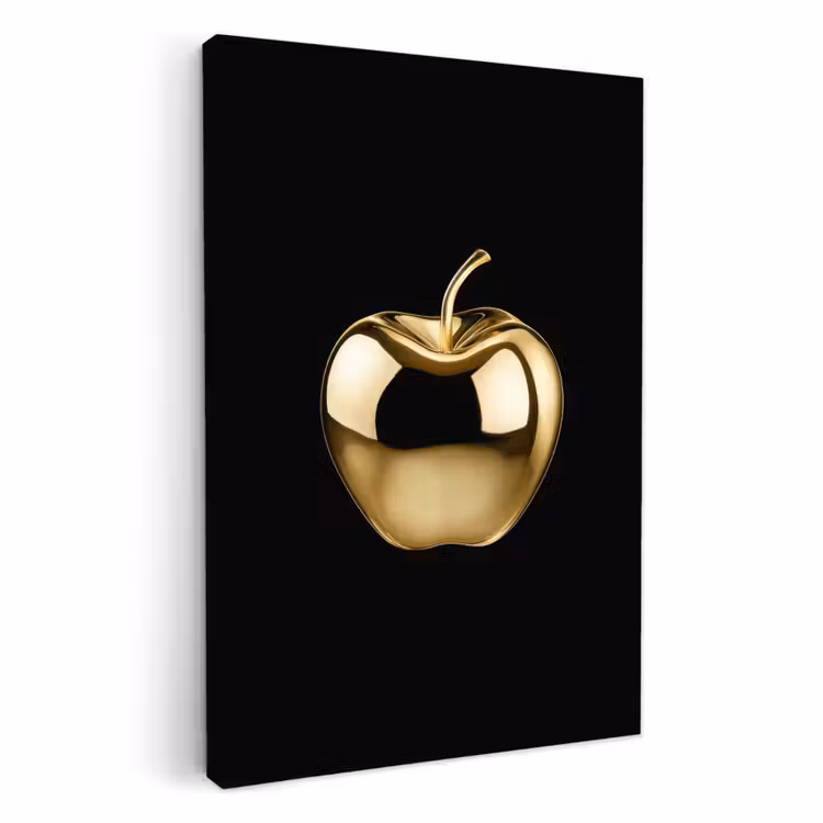 Lienzos decorativos - Apple - Oro - Cromo - Negro — 1