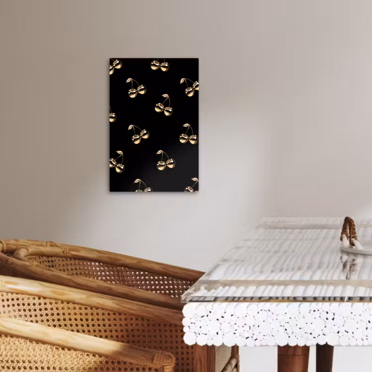 Lienzos decorativos - Patrón - Cerezo - Oro - Cromo — 2