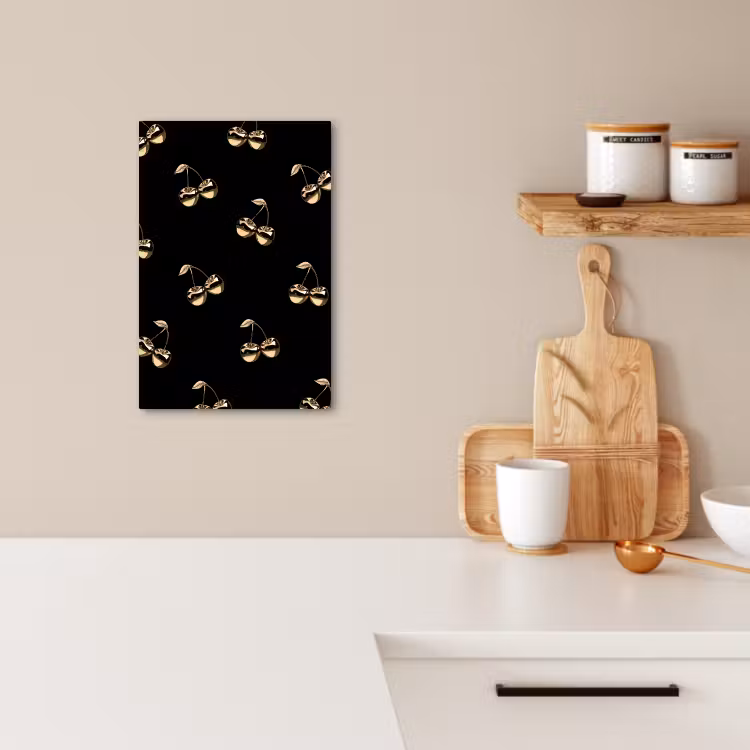Lienzos decorativos - Patrón - Cerezo - Oro - Cromo — 3