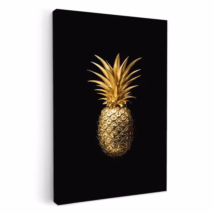 Lienzos decorativos - Piña - Negro - Oro - Lujo — 4