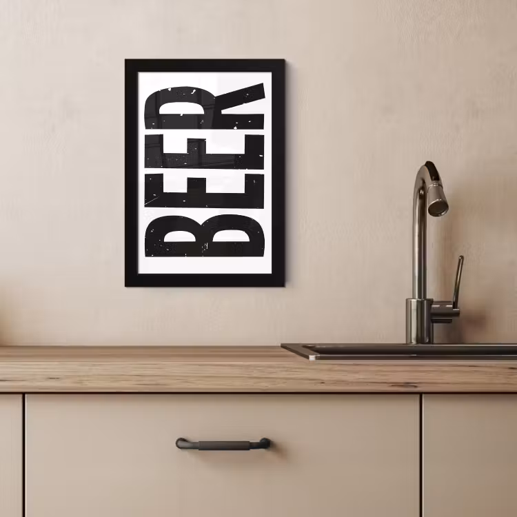 Cuadros enmarcados - Cerveza - Japandi - Decoración - Negro — 3