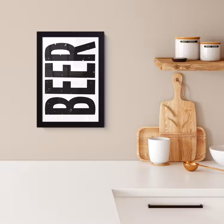 Cuadros enmarcados - Cerveza - Japandi - Decoración - Negro — 4