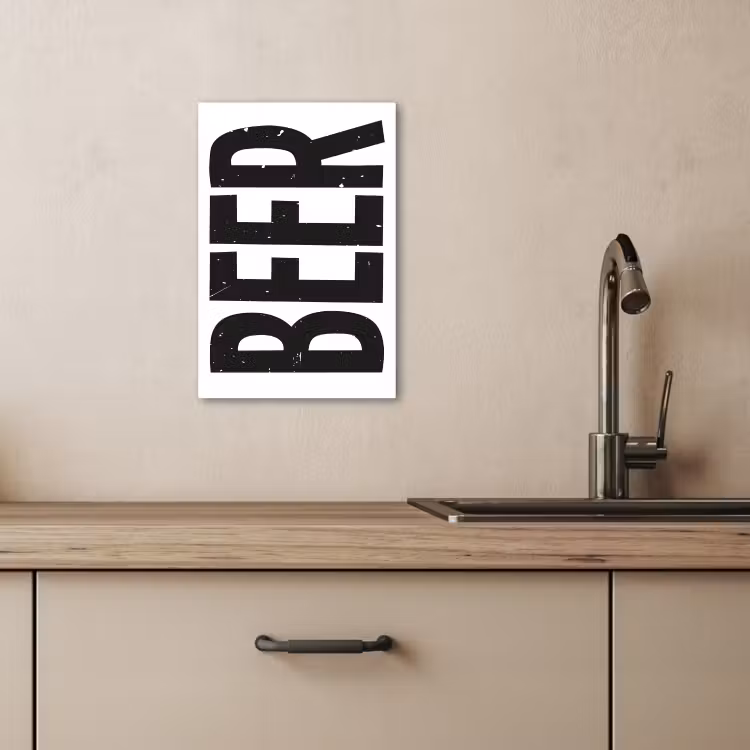 Lienzos decorativos - Cerveza - Japandi - Decoración - Negro — 3