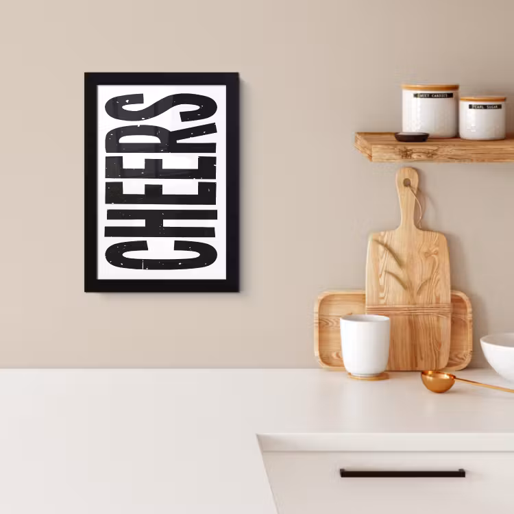 Cuadros enmarcados - Retro - Cheers - Negro - Decoración — 3