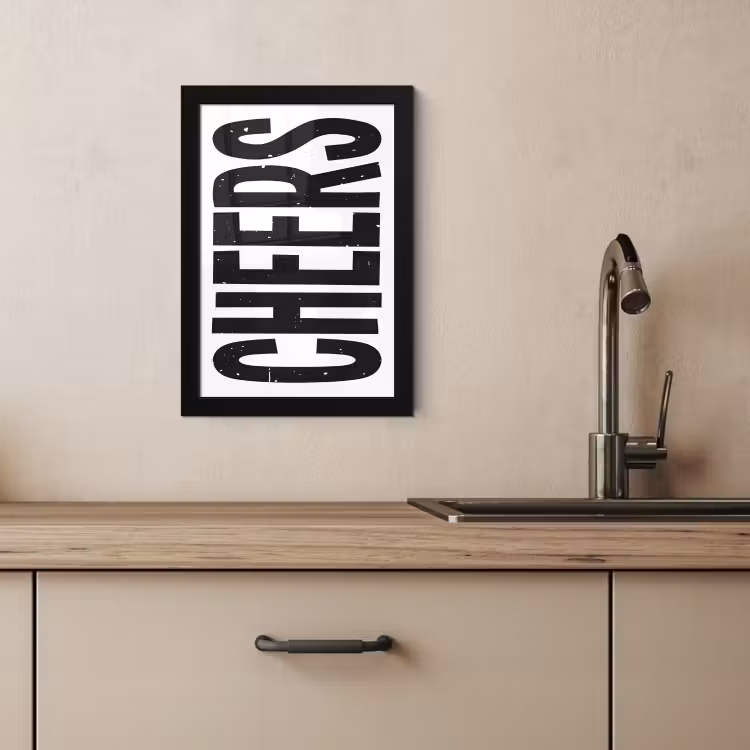 Cuadros enmarcados - Retro - Cheers - Negro - Decoración — 4