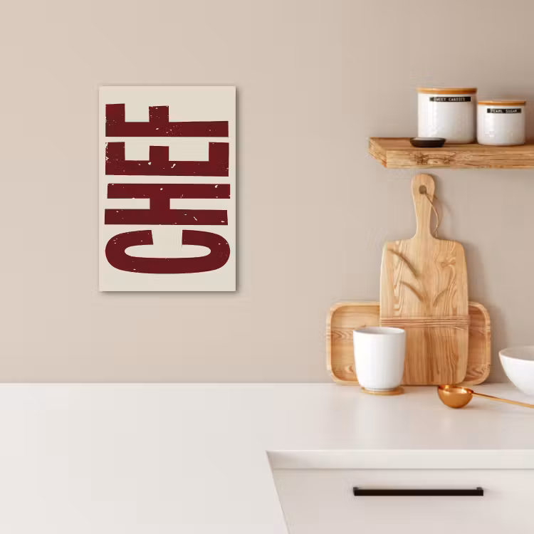 Lienzos decorativos - Chef - Rojo - Japandi - Vintage — 2