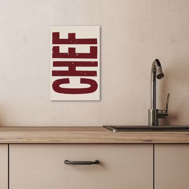 Lienzos decorativos - Chef - Rojo - Japandi - Vintage — 4