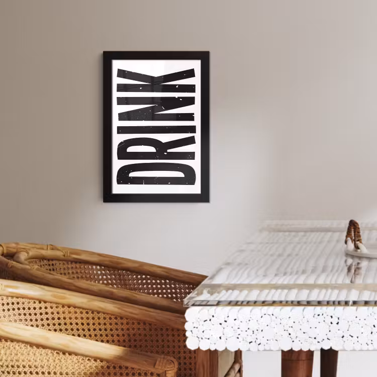 Cuadros enmarcados - Bebida - Negro - Blanco - Decoración — 4