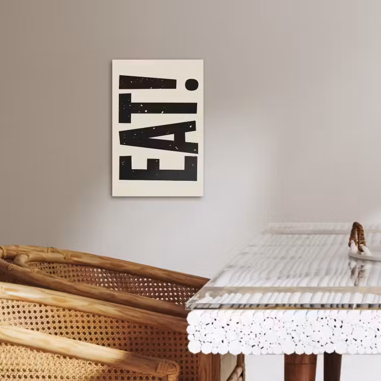 Lienzos decorativos - Alimentación - negro - Japandi - Blanco — 2