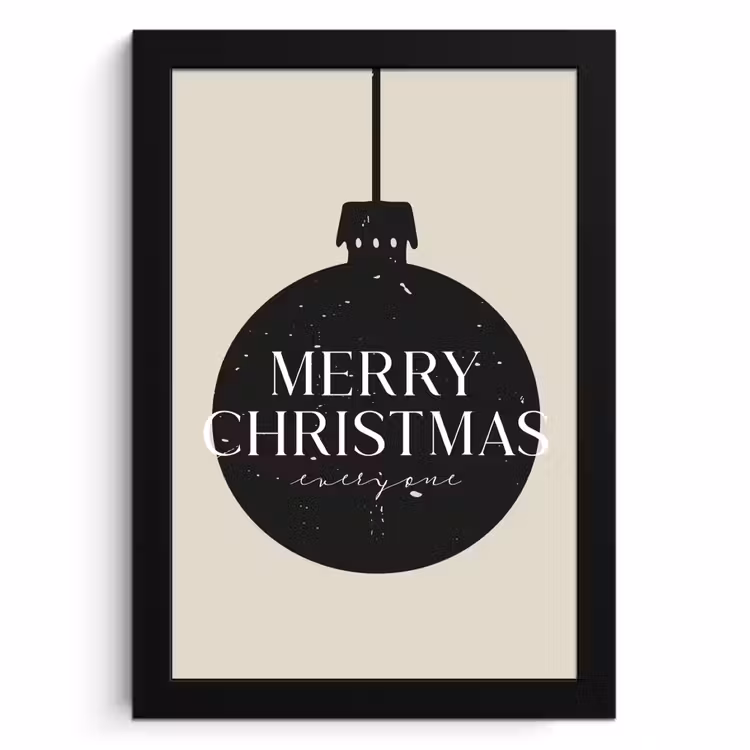 Cuadros enmarcados - Adornos de Navidad - Japandi - Navidad - Adornos negros — 1