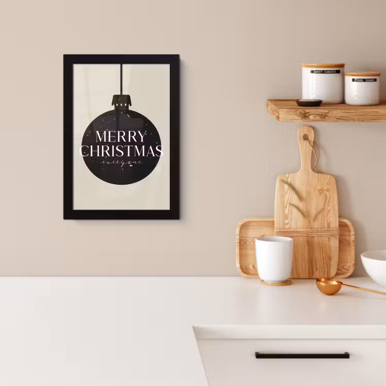 Cuadros enmarcados - Adornos de Navidad - Japandi - Navidad - Adornos negros — 2