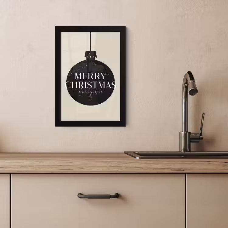 Cuadros enmarcados - Adornos de Navidad - Japandi - Navidad - Adornos negros — 3