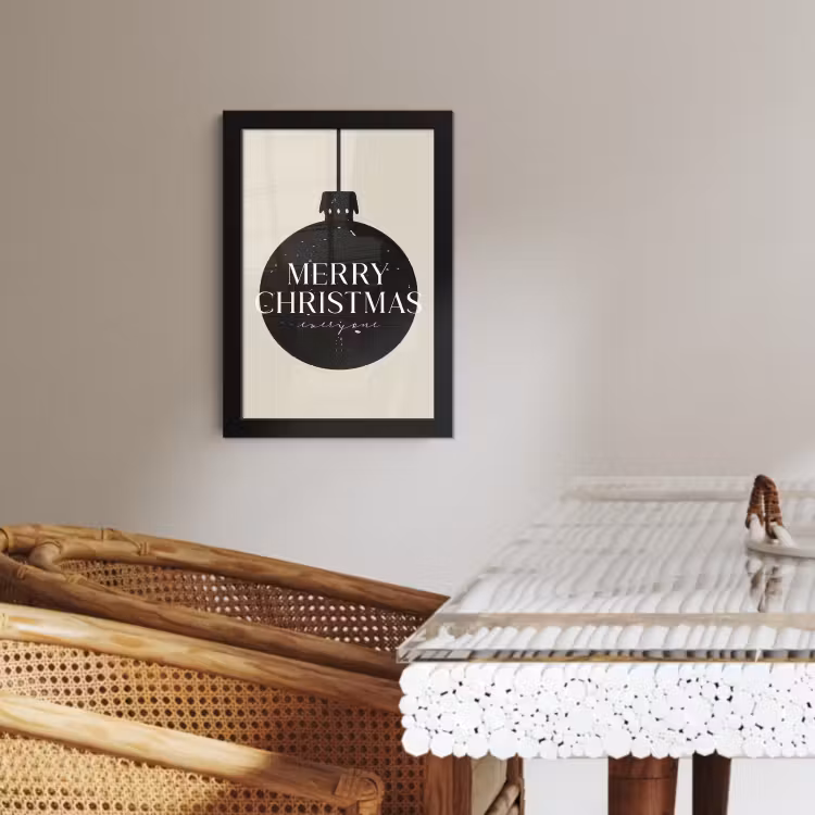 Cuadros enmarcados - Adornos de Navidad - Japandi - Navidad - Adornos negros — 4